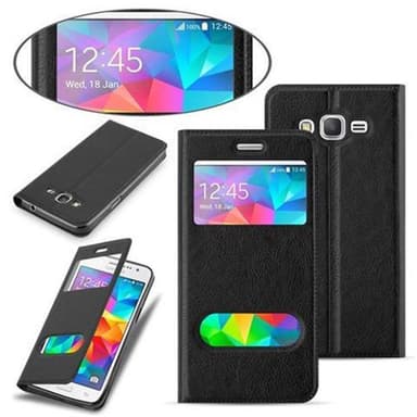 Samsung Galaxy GRAND PRIME Plånboksfodral Skal (Svart)