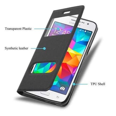 Samsung Galaxy GRAND PRIME Plånboksfodral Skal (Svart)