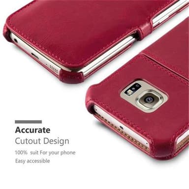 Skal Samsung Galaxy S6 EDGE Plånboksfodral (Röd)