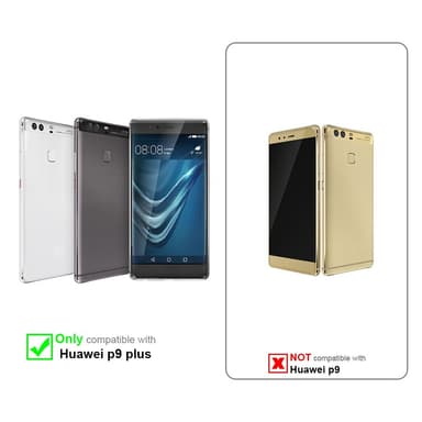 Huawei P9 PLUS Plånboksfodral Skal (Grå)