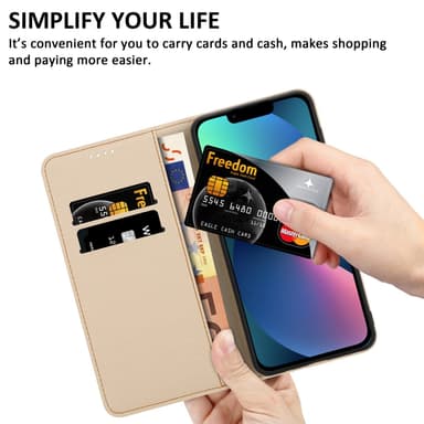 iPhone 14 Plånboksfodral Skal (Blå)