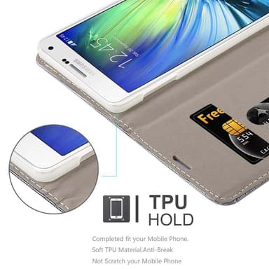 Samsung Galaxy A7 2015 Plånboksfodral Skal (Grå)