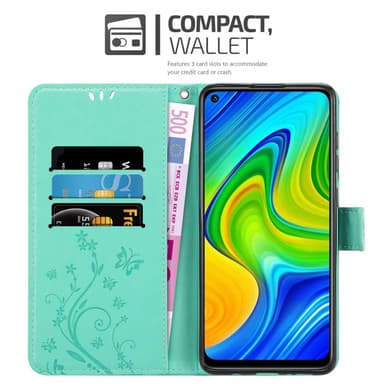 Xiaomi RedMi NOTE 9 Plånboksfodral Skal (Turkos)