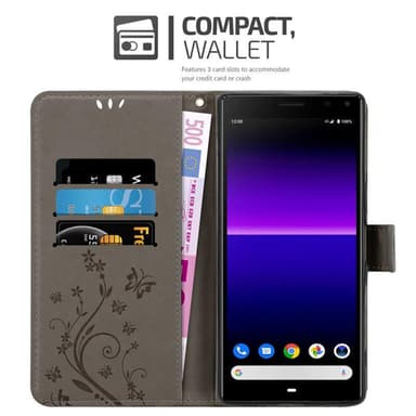 Sony Xperia 8 Plånboksfodral Skal (Grå)