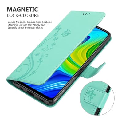 Xiaomi RedMi NOTE 9 Plånboksfodral Skal (Turkos)