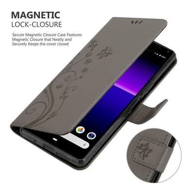 Sony Xperia 8 Plånboksfodral Skal (Grå)