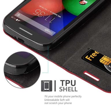 Motorola MOTO E1 Skal Fodral Case (Röd)