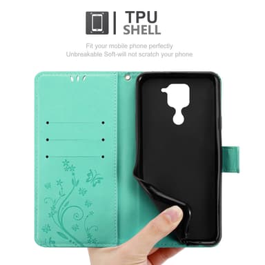 Xiaomi RedMi NOTE 9 Plånboksfodral Skal (Turkos)