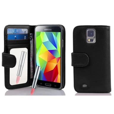 Samsung Galaxy S5 / S5 NEO Plånboksfodral Skal (Svart)