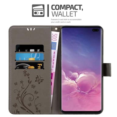 Samsung Galaxy S10 PLUS Plånboksfodral Skal (Grå)