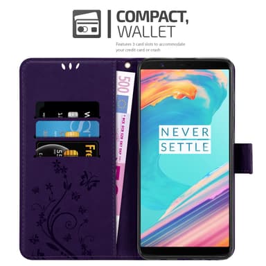 OnePlus 5T Plånboksfodral Skal (Lila)