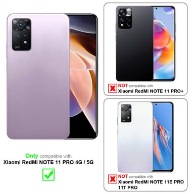 Skal Xiaomi RedMi NOTE 11 PRO 4G / 5G Fodral Case (Röd)