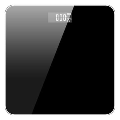 Badrumsvåg Kroppsvåg digital display 26 x 26 cm (Svart)