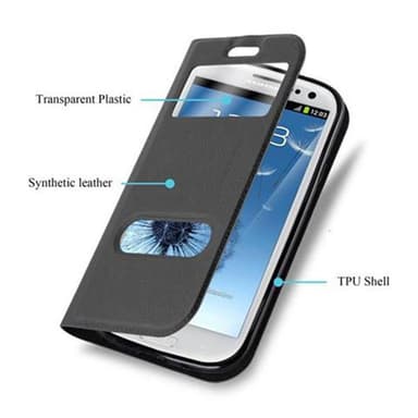 Samsung Galaxy S3 / S3 NEO Plånboksfodral Skal (Svart)