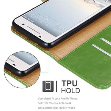 HTC ONE A9 Plånboksfodral Skal (Grön)