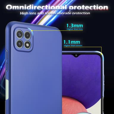 Samsung Galaxy A22 5G Skal Fodral Case (Blå)