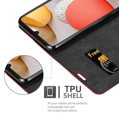 Samsung Galaxy A42 4G Skal Fodral Case (Röd)