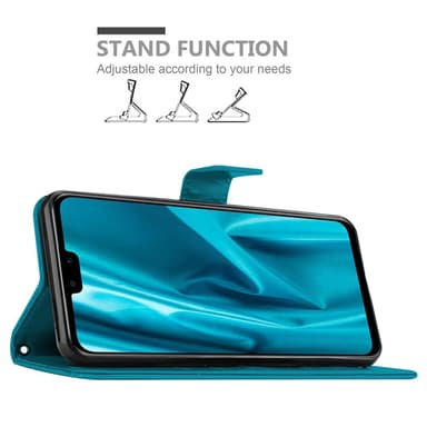 Huawei Y9 2019 Plånboksfodral Skal (Blå)