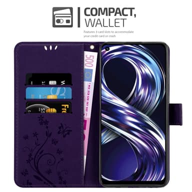 Realme 8i / Narzo 50 4G Plånboksfodral Skal (Lila)