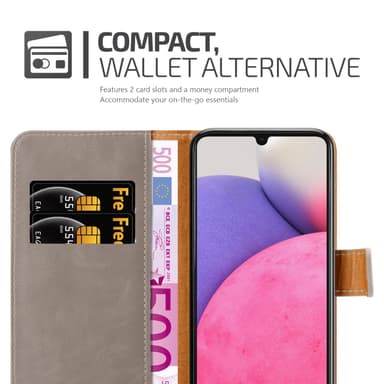 Samsung Galaxy A33 5G Plånboksfodral Skal (Brun)