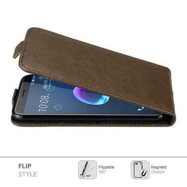 HTC Desire 12 Flipfodral Skal (Brun)
