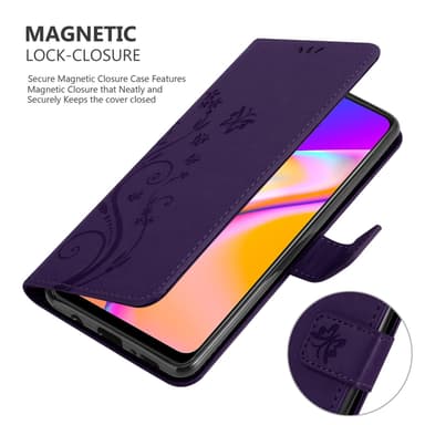 Oppo A94 5G Plånboksfodral Skal (Lila)