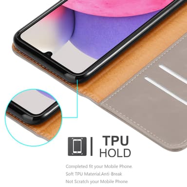 Samsung Galaxy A33 5G Plånboksfodral Skal (Brun)