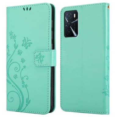 Oppo A16s / A54s Plånboksfodral Skal (Turkos)