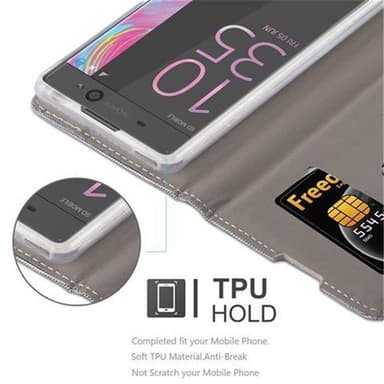 Sony Xperia XA Plånboksfodral Skal (Grå)