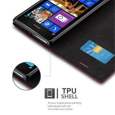 Nokia Lumia 925 Skal Fodral Case (Röd)