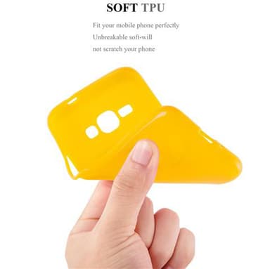 Samsung Galaxy J1 2015 Skal Fodral Case (Gul)
