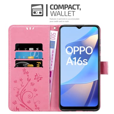 Oppo A16s / A54s Plånboksfodral Skal (Rosa)