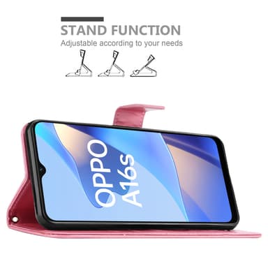 Oppo A16s / A54s Plånboksfodral Skal (Rosa)