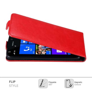 Nokia Lumia 925 Flipfodral Skal (Röd)