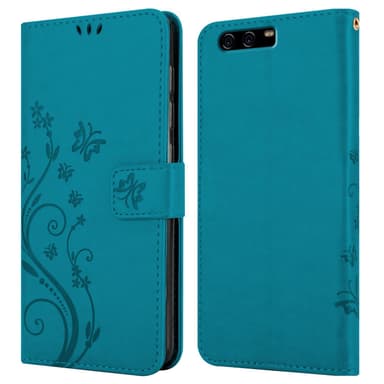 Huawei P10 Plånboksfodral Skal (Blå)
