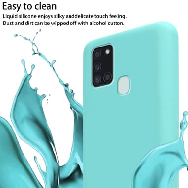 Samsung Galaxy A21s Skal Fodral Kedja (Turkos)