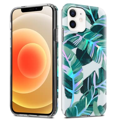 iPhone 12 / 12 PRO Fodral Skal Blommor (Vit)