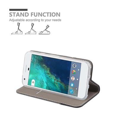 Google PIXEL Plånboksfodral Skal (Grå)