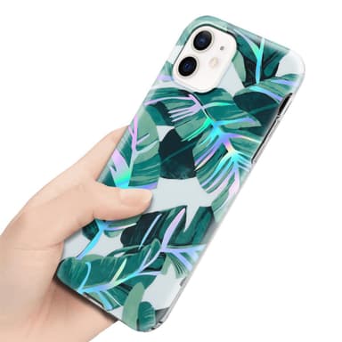iPhone 12 / 12 PRO Fodral Skal Blommor (Vit)