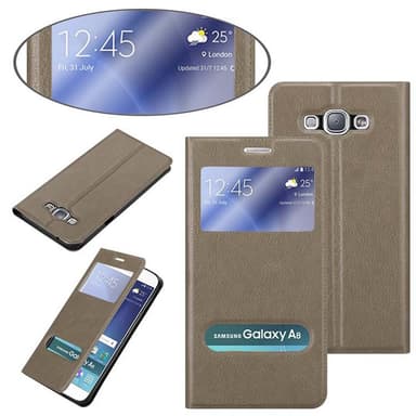 Samsung Galaxy A8 2015 Plånboksfodral Skal (Brun)