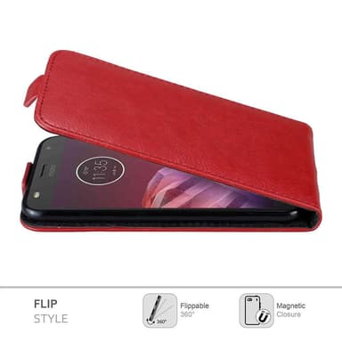 Motorola MOTO Z2 PLAY / Z2 FORCE Flipfodral Skal (Röd)