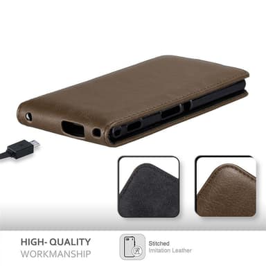 Sony Xperia M2 / M2 AQUA Flipfodral Skal (Brun)