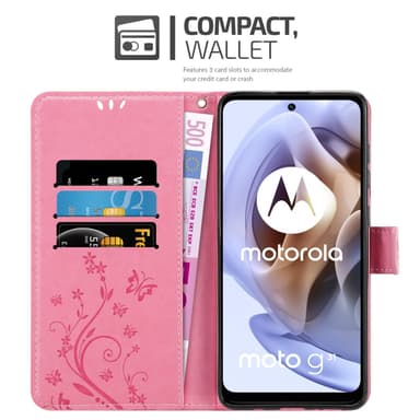Motorola MOTO G31 / G41 Plånboksfodral Skal (Rosa)