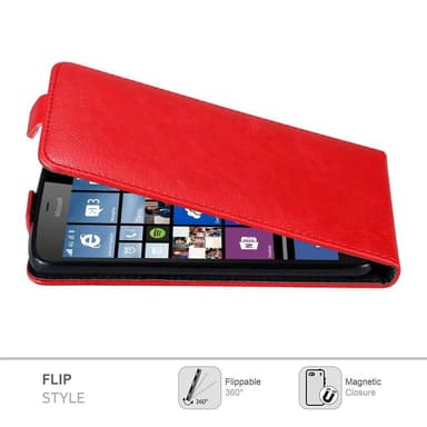 Nokia Lumia 640 XL Flipfodral Skal (Röd)