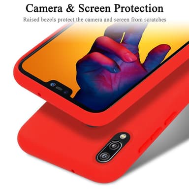 Huawei P20 LITE 2018 / NOVA 3E Skal Fodral Case (Röd)