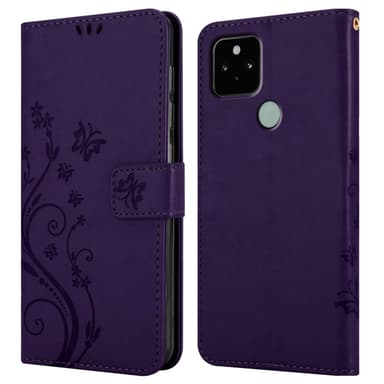 Google PIXEL 5 Plånboksfodral Skal (Lila)
