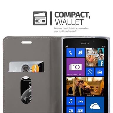 Nokia Lumia 925 Plånboksfodral Skal (Grå)