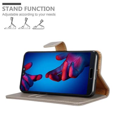 Huawei P20 Plånboksfodral Skal (Brun)