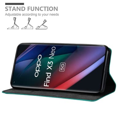 Oppo FIND X3 NEO Skal Fodral Case (Turkos)