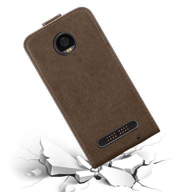 Motorola MOTO Z2 PLAY / Z2 FORCE Flipfodral Skal (Brun)